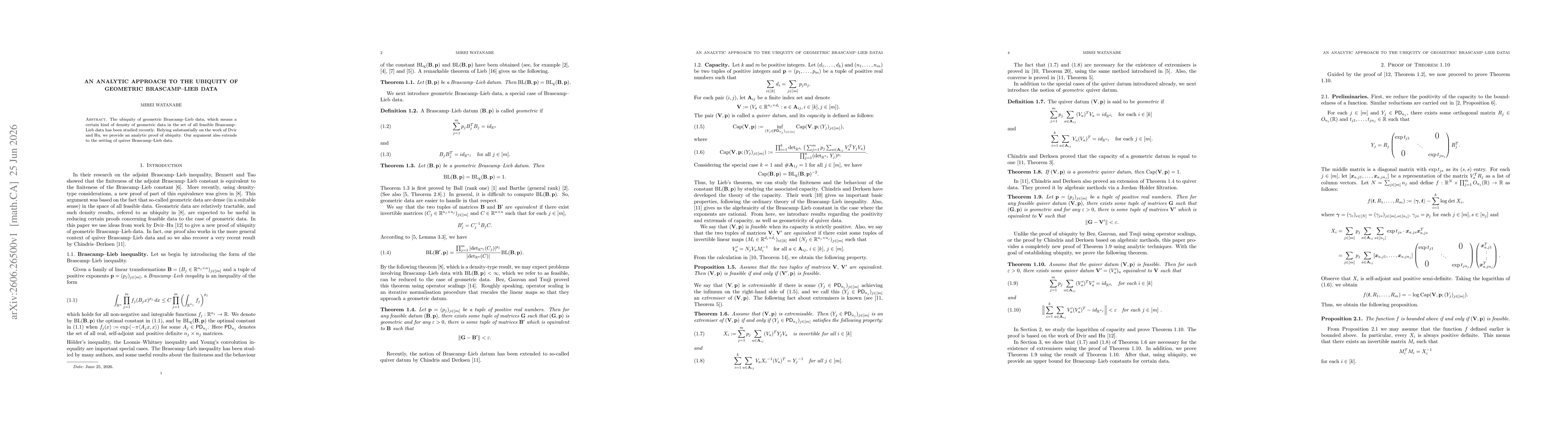Thumbnail for An analytic approach to the ubiquity of geometric Brascamp-Lieb data