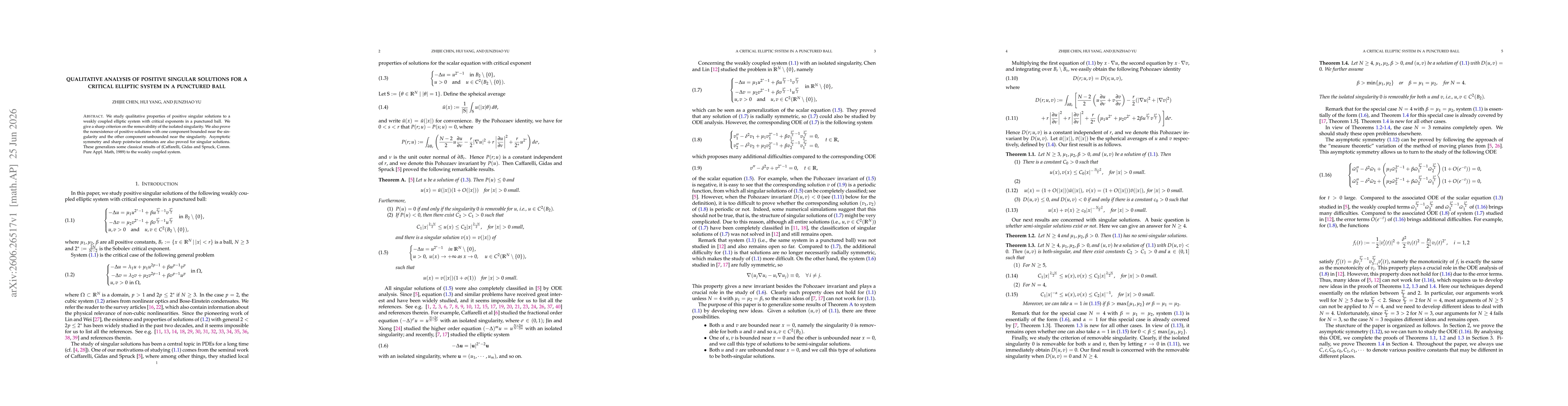 Thumbnail for Qualitative analysis of positive singular solutions for a critical elliptic system in a punctured ball