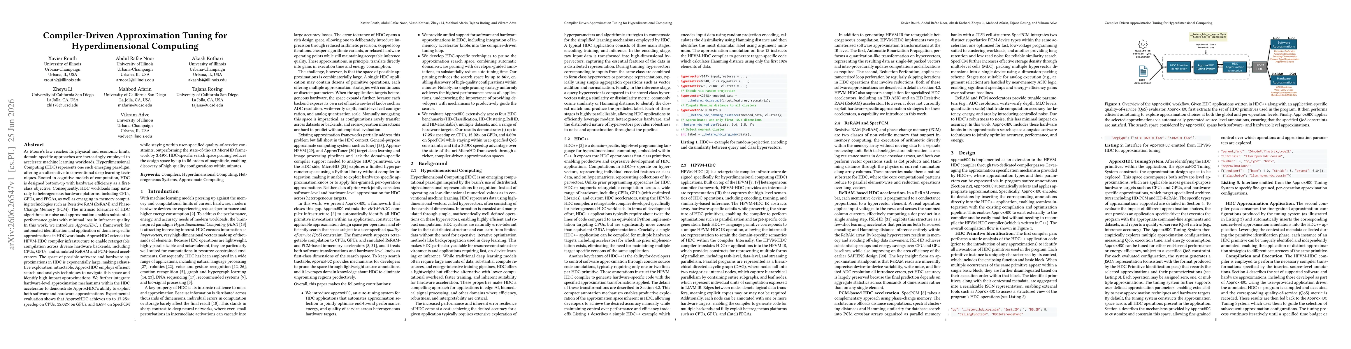 Thumbnail for Compiler-Driven Approximation Tuning for Hyperdimensional Computing