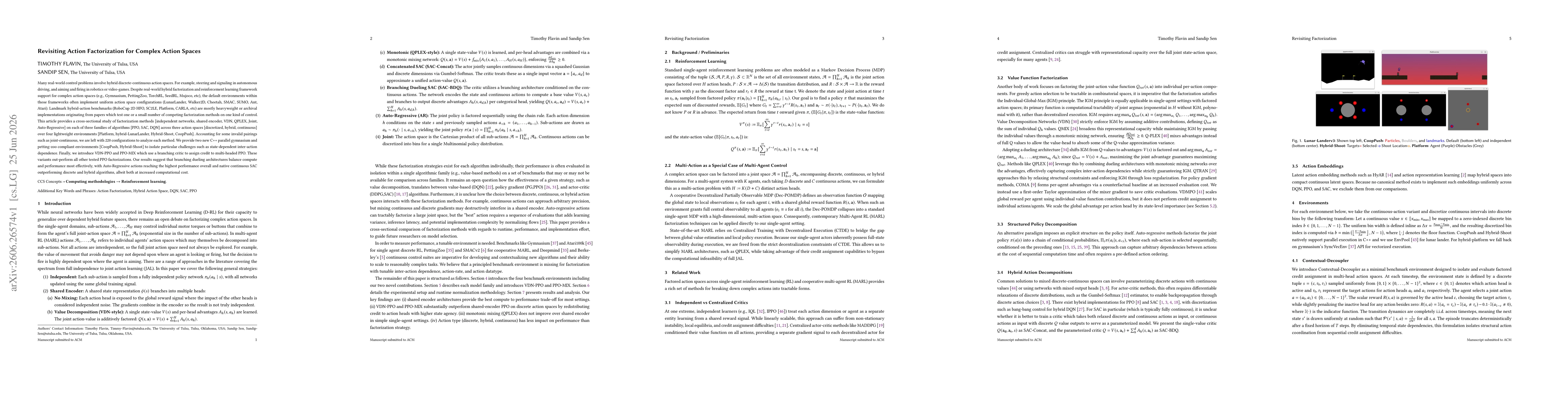 Thumbnail for Revisiting Action Factorization for Complex Action Spaces