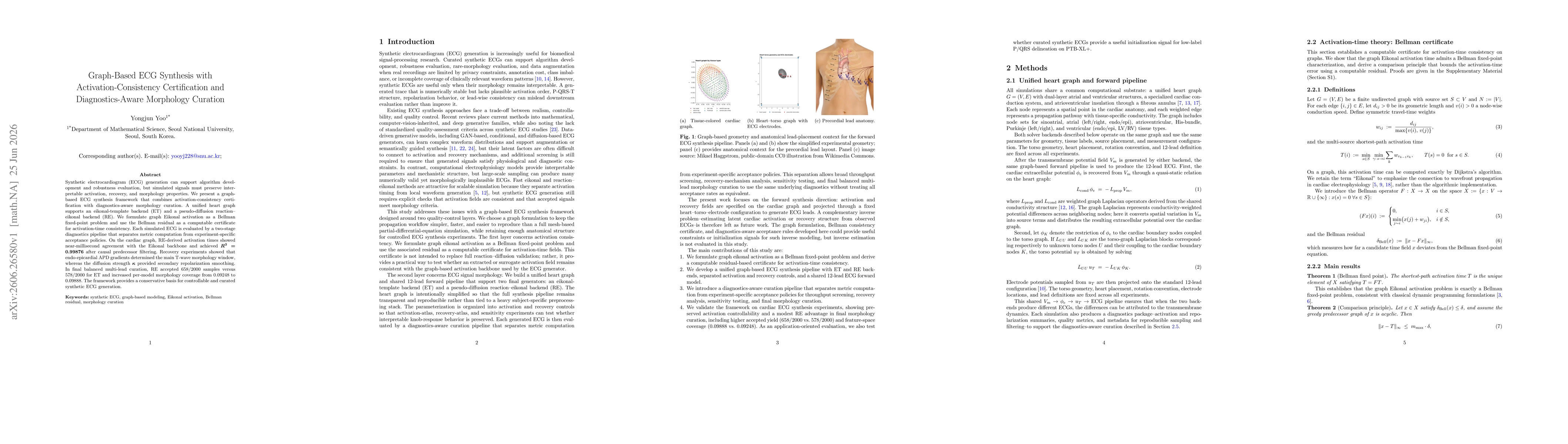 Thumbnail for Graph-Based ECG Synthesis with Activation-Consistency Certification and Diagnostics-Aware Morphology Curation