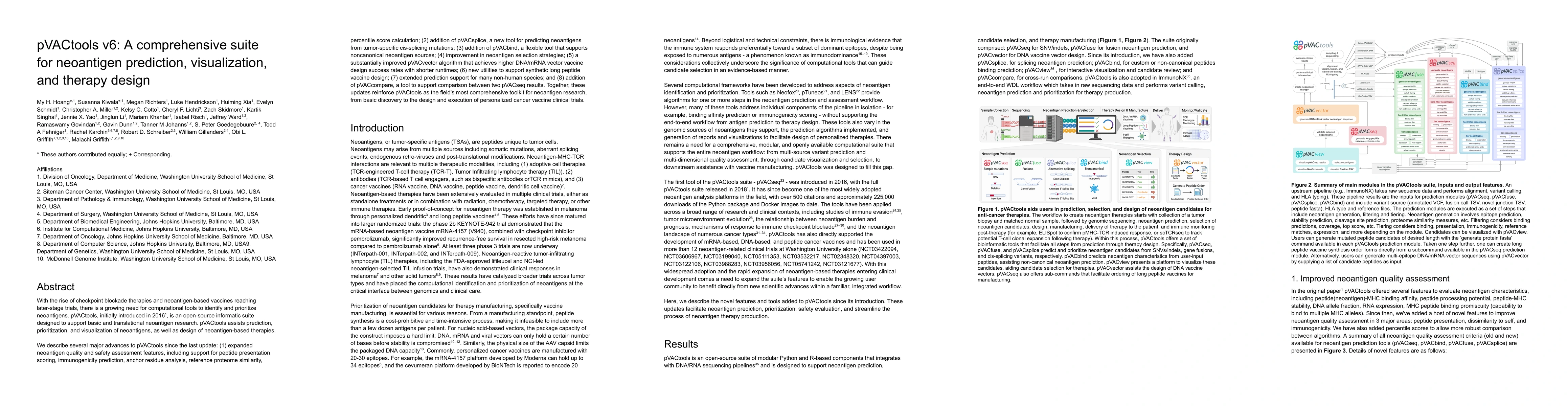 Thumbnail for pVACtools v6: A comprehensive suite for neoantigen prediction, visualization, and therapy design