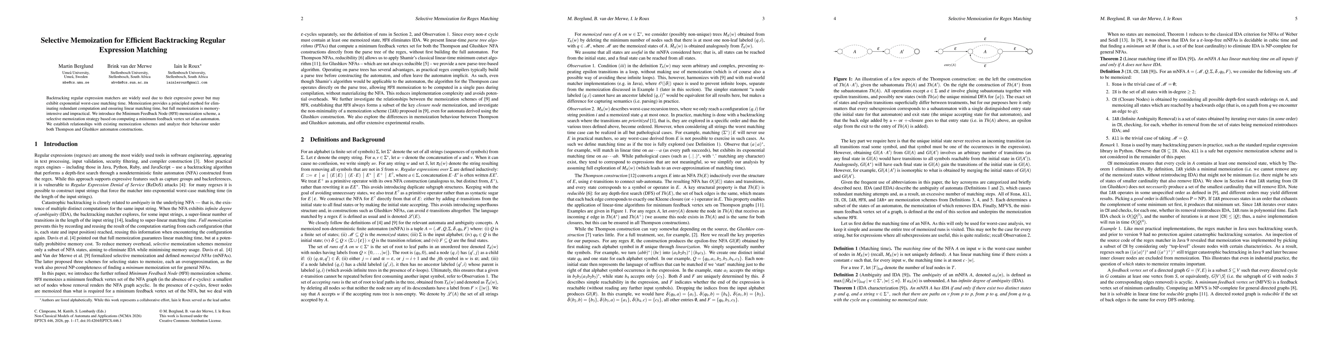 Thumbnail for Selective Memoization for Efficient Backtracking Regular Expression Matching