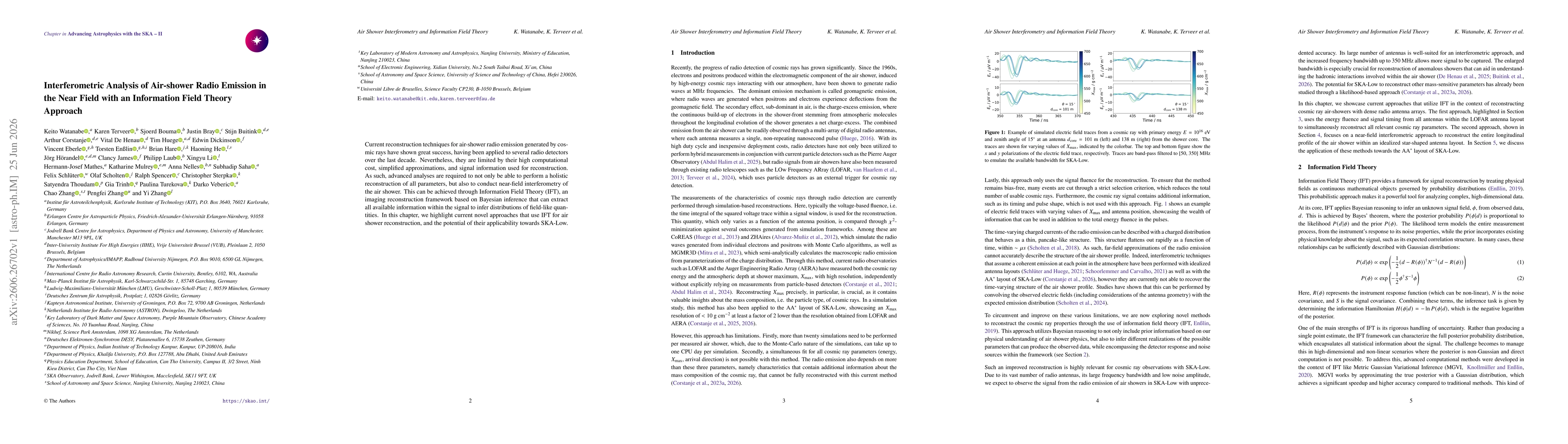Thumbnail for Interferometric Analysis of Air-shower Radio Emission in the Near Field with an Information Field Theory Approach