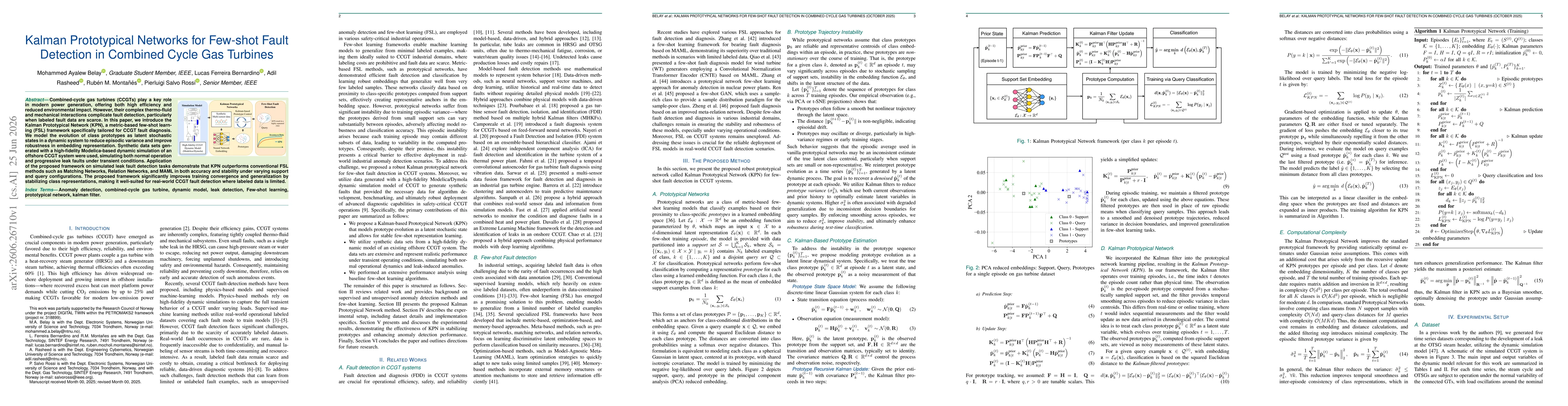 Thumbnail for Kalman Prototypical Networks for Few-shot Fault Detection in Combined Cycle Gas Turbines