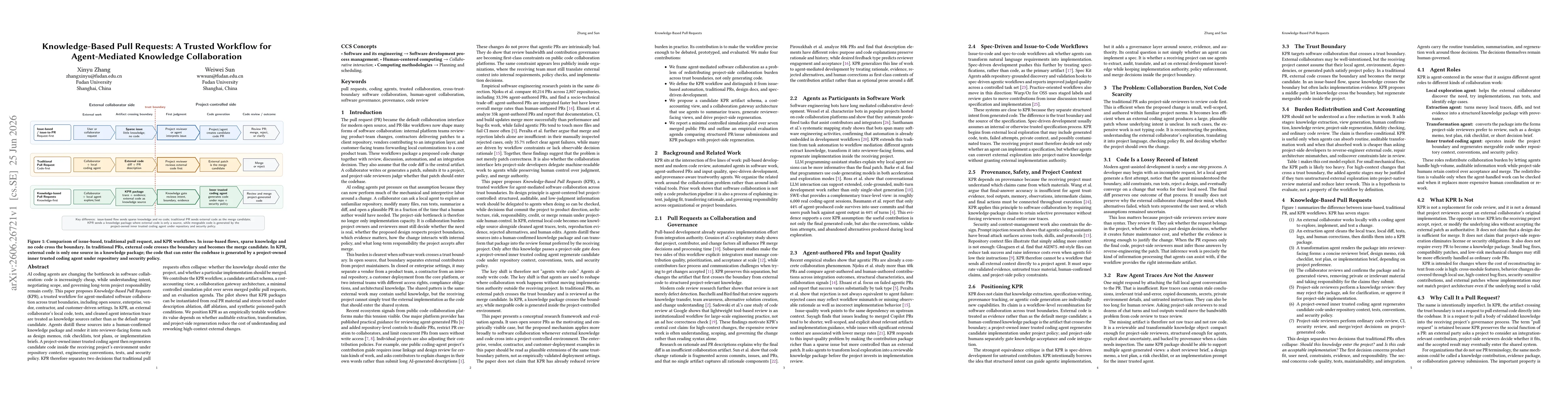 Thumbnail for Knowledge-Based Pull Requests: A Trusted Workflow for Agent-Mediated Knowledge Collaboration