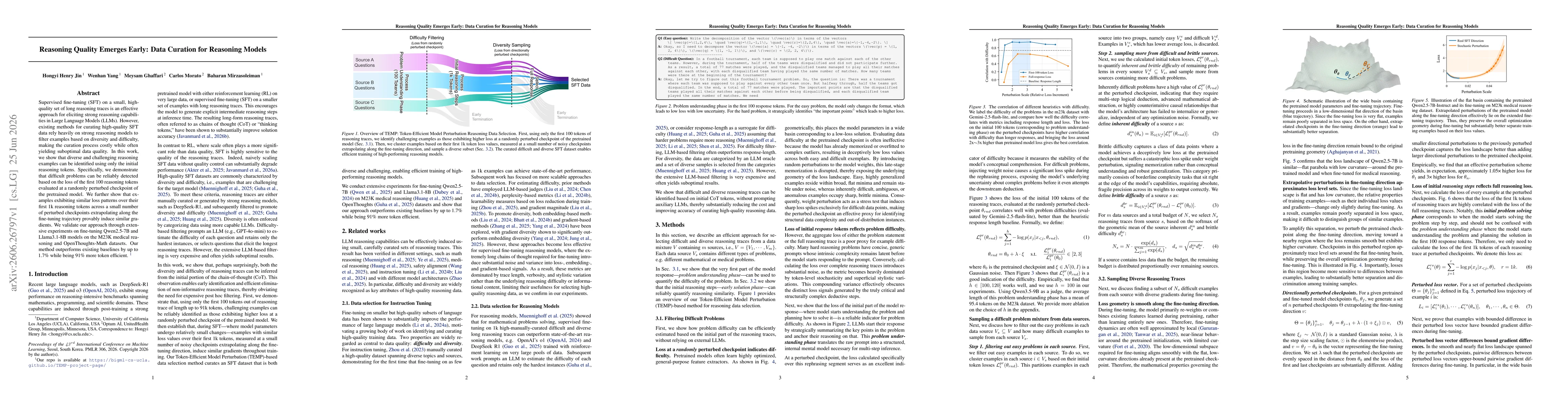 Thumbnail for Reasoning Quality Emerges Early: Data Curation for Reasoning Models