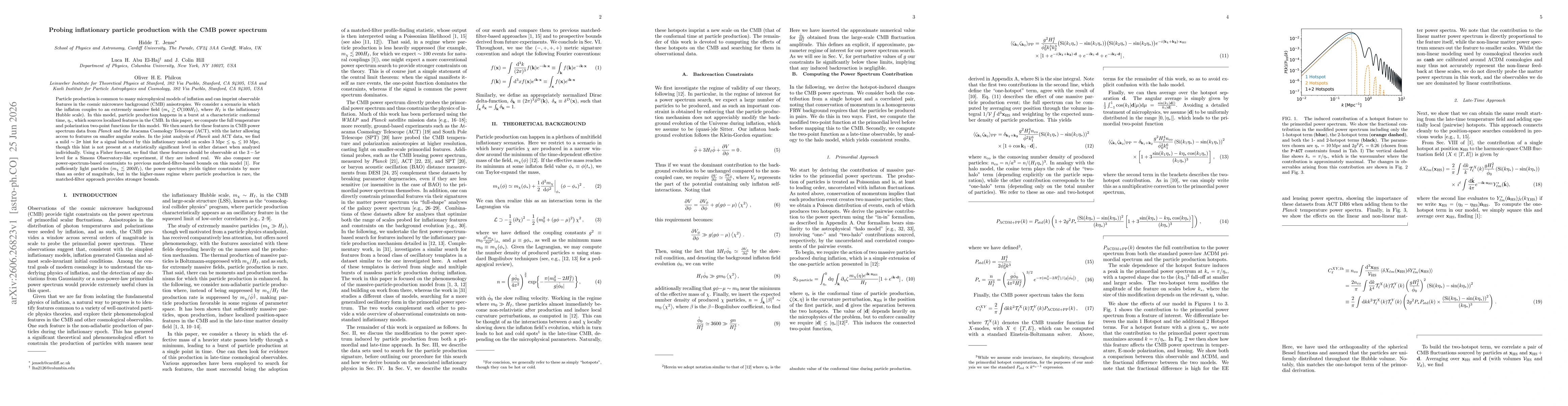 Thumbnail for Probing inflationary particle production with the CMB power spectrum