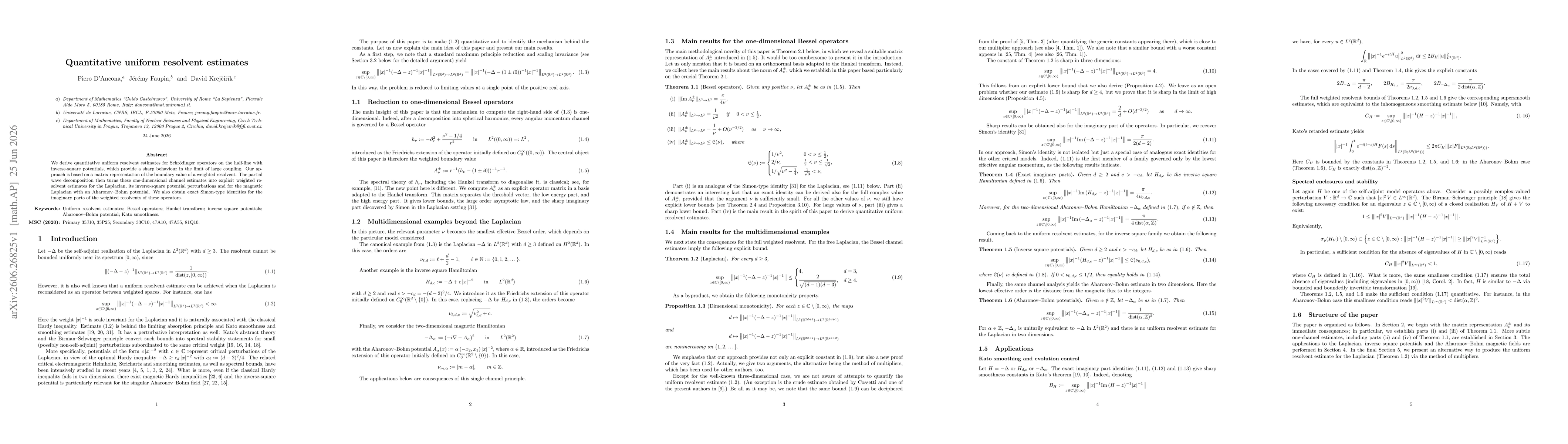 Thumbnail for Quantitative uniform resolvent estimates