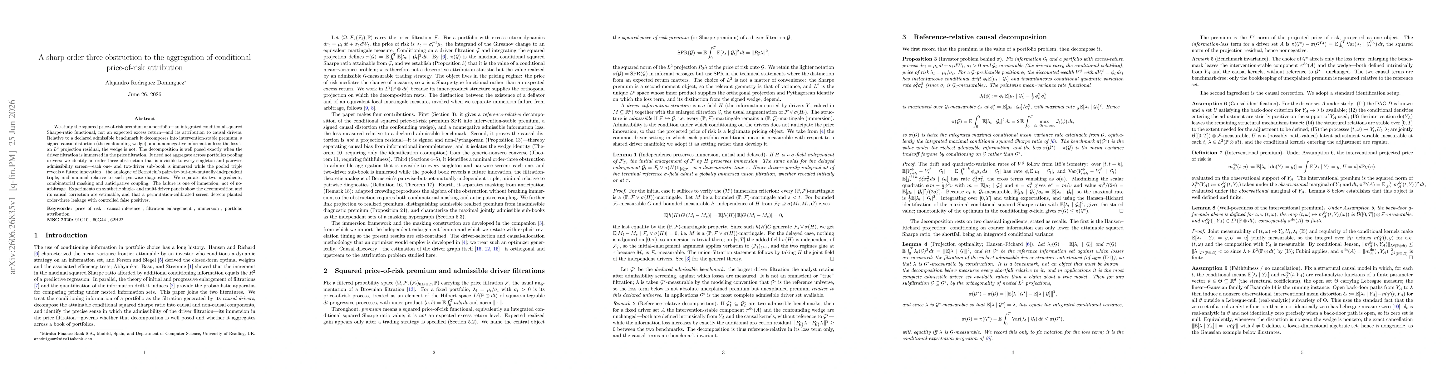 Thumbnail for A sharp order-three obstruction to the aggregation of conditional price-of-risk attribution
