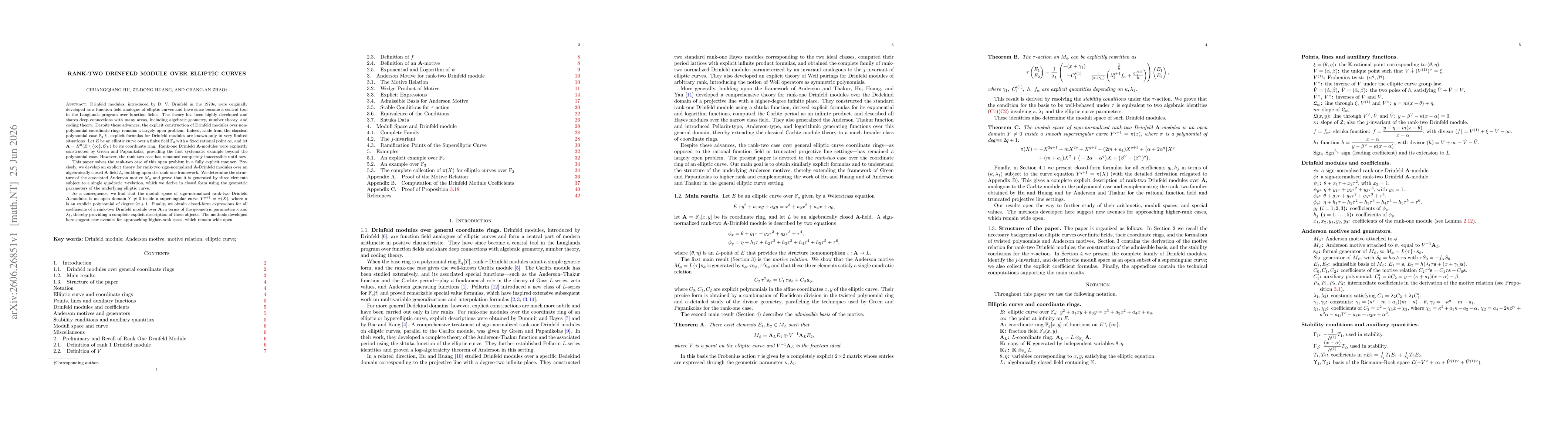 Thumbnail for Rank-Two Drinfeld Module over Elliptic Curves