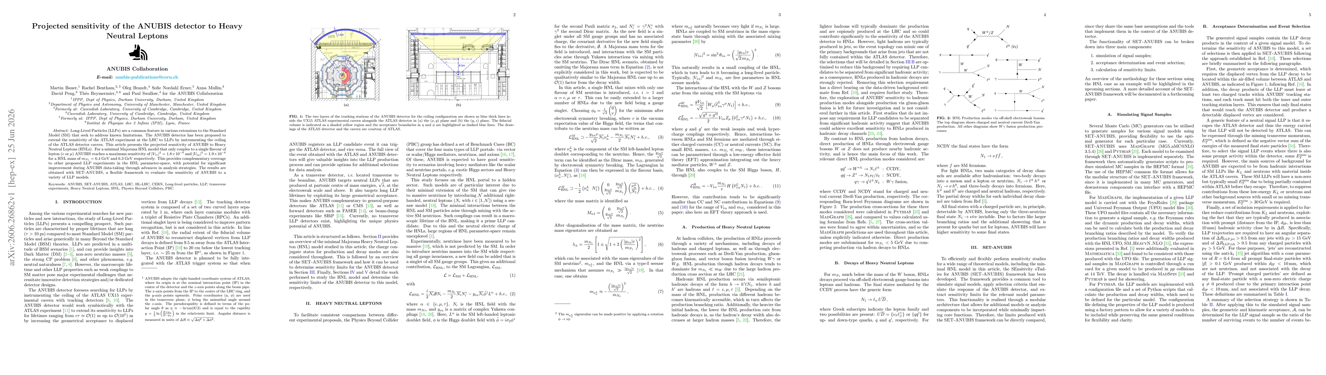 Thumbnail for Projected sensitivity of the ANUBIS detector to heavy neutral leptons