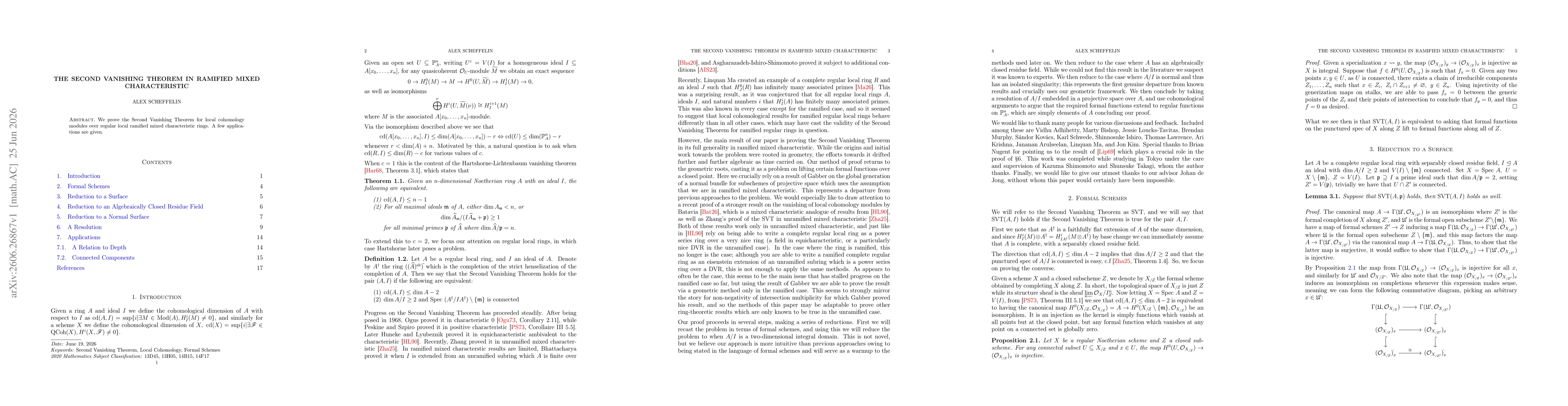 Thumbnail for The Second Vanishing Theorem in Ramified Mixed Characteristic