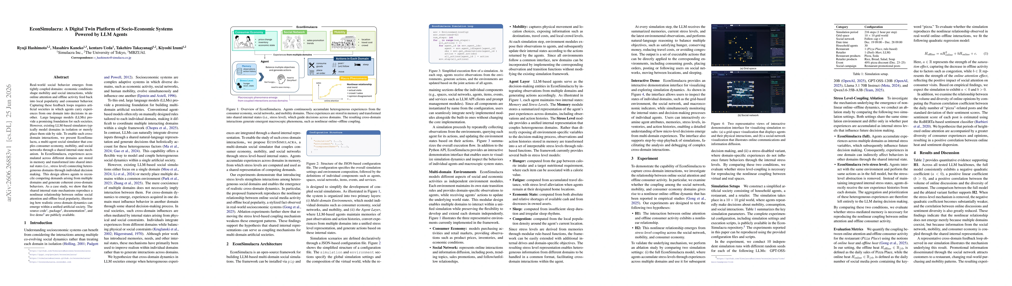 Thumbnail for EconSimulacra: A Digital Twin Platform of Socio-Economic Systems Powered by LLM Agents