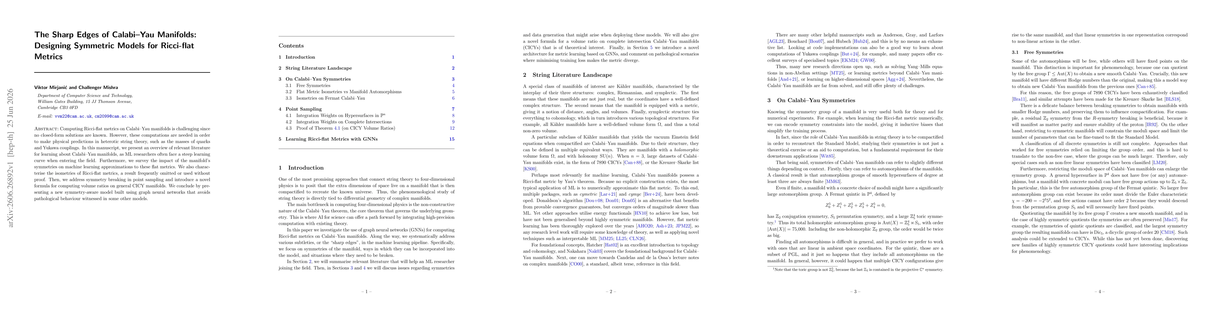 Thumbnail for The Sharp Edges of Calabi-Yau Manifolds: Designing Symmetric Models for Ricci-flat Metrics