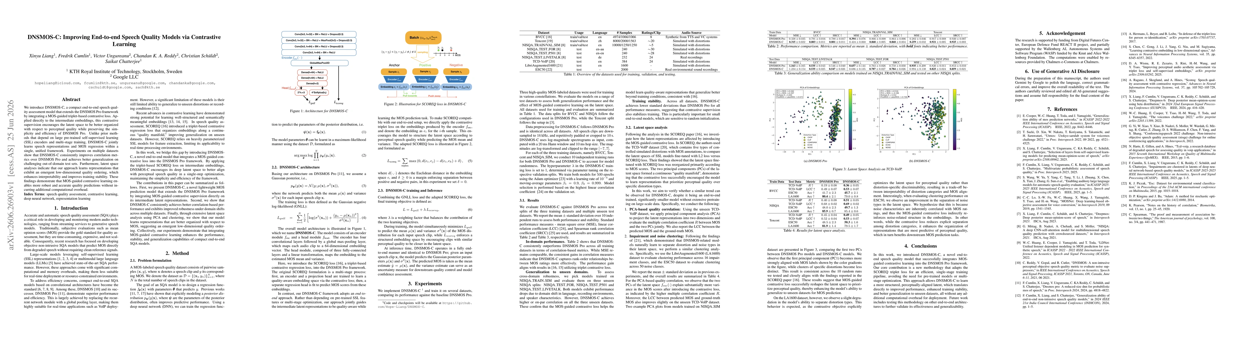 Thumbnail for DNSMOS-C: Improving End-to-end Speech Quality Models via Contrastive Learning
