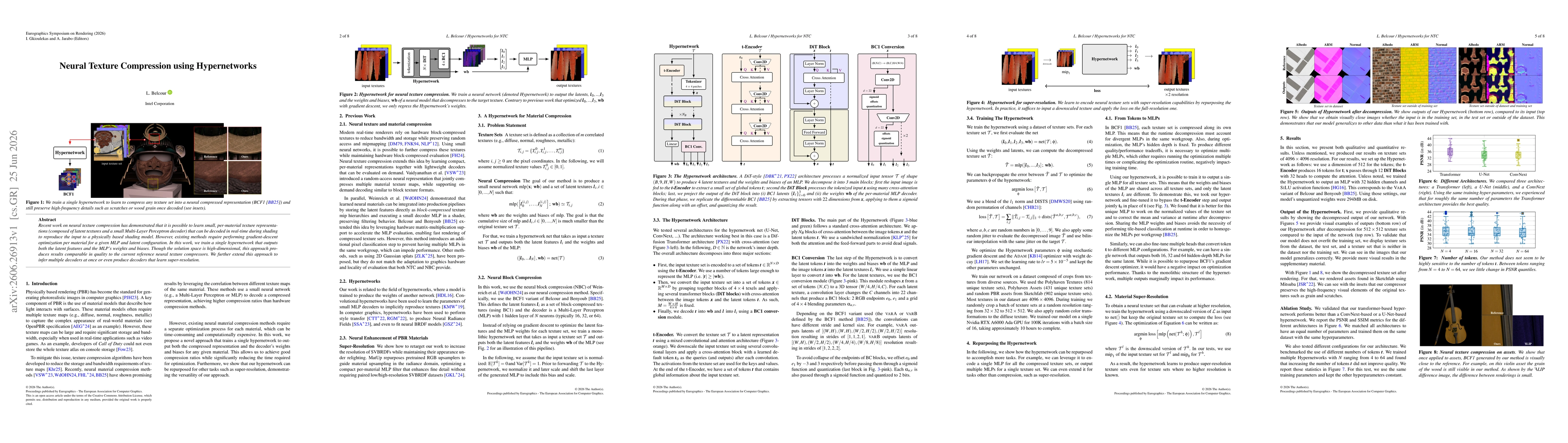 Thumbnail for Neural Texture Compression using Hypernetworks