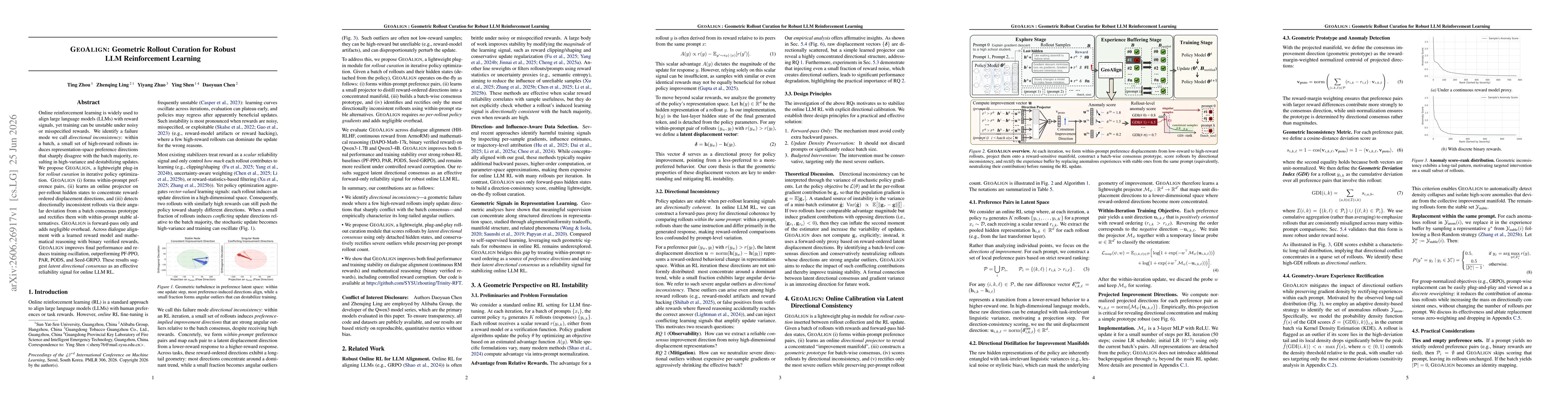 Thumbnail for GEOALIGN: Geometric Rollout Curation for Robust LLM Reinforcement Learning