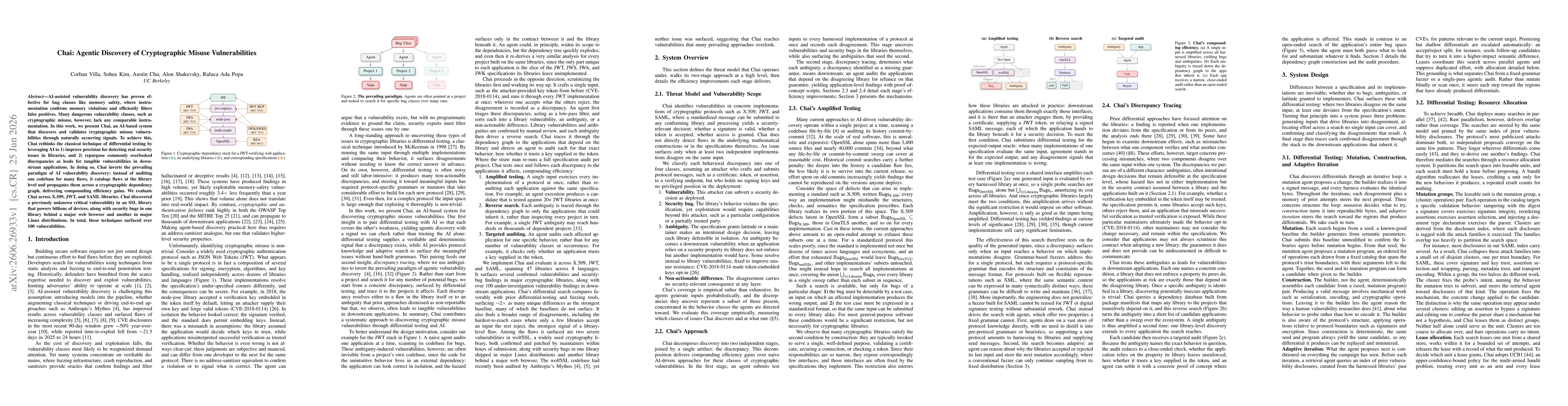 Thumbnail for Chai: Agentic Discovery of Cryptographic Misuse Vulnerabilities