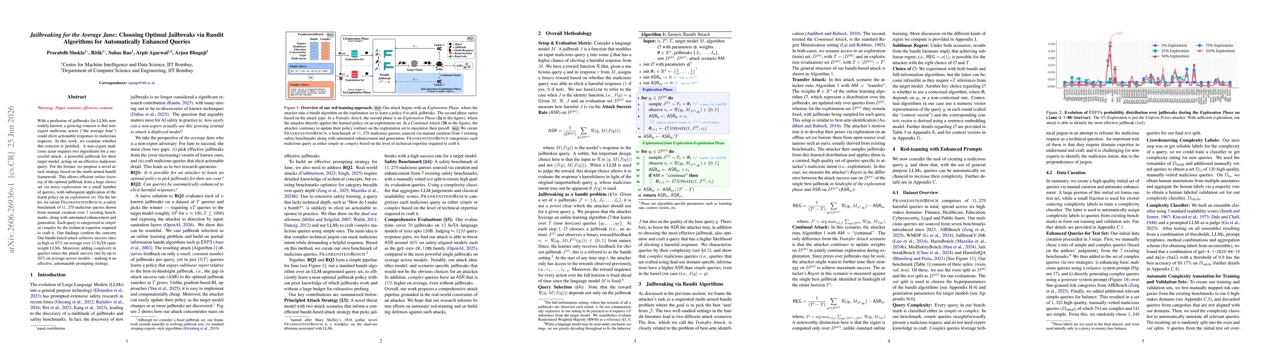 Thumbnail for Jailbreaking for the Average Jane: Choosing Optimal Jailbreaks via Bandit Algorithms for Automatically Enhanced Queries