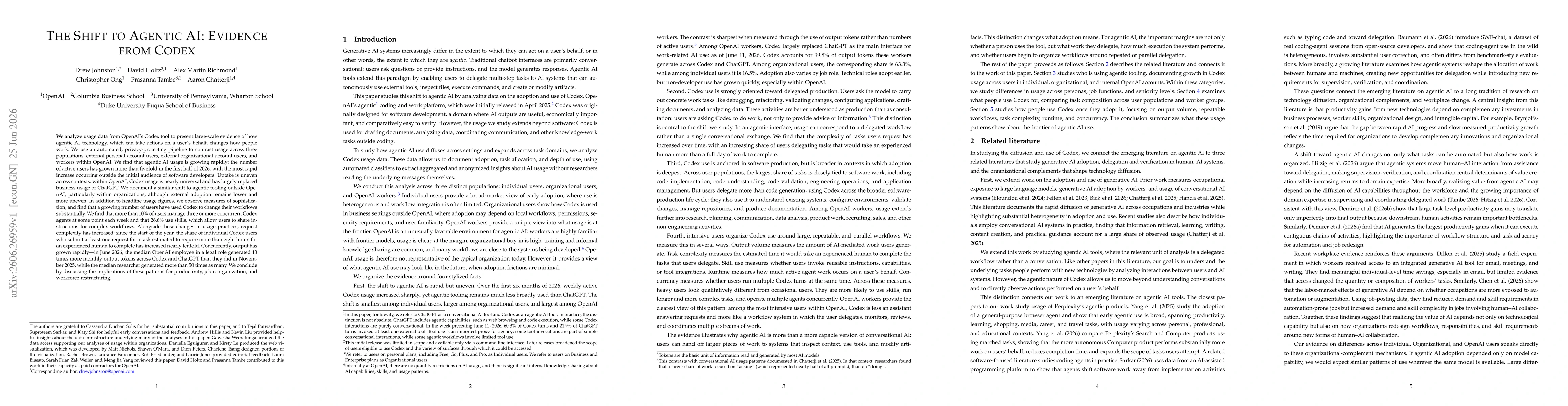 Thumbnail for The Shift to Agentic AI: Evidence from Codex