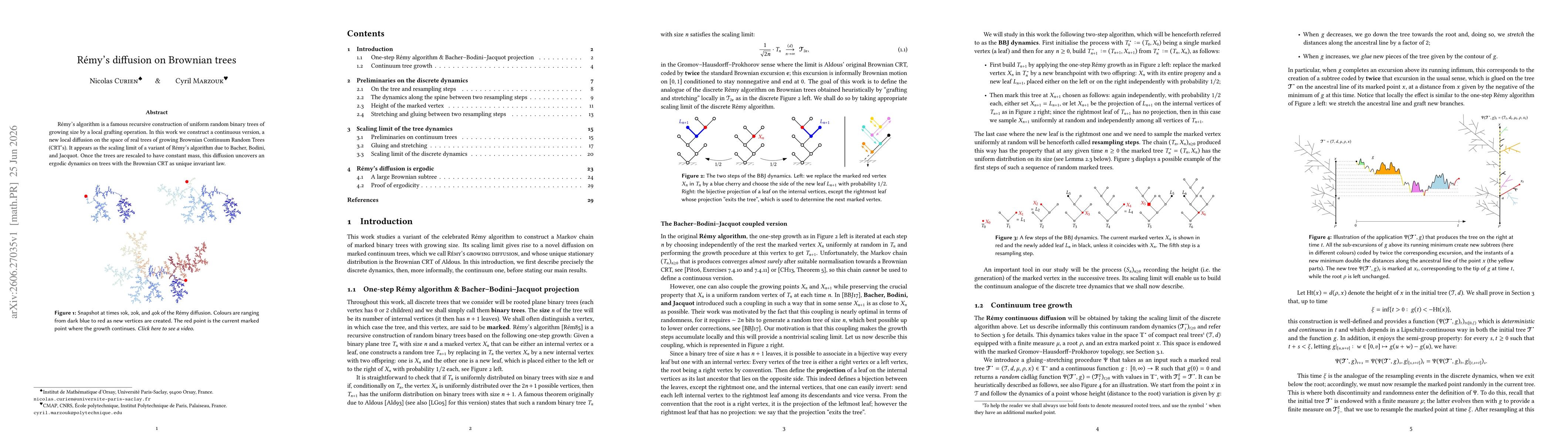 Thumbnail for Rémy's diffusion on Brownian trees