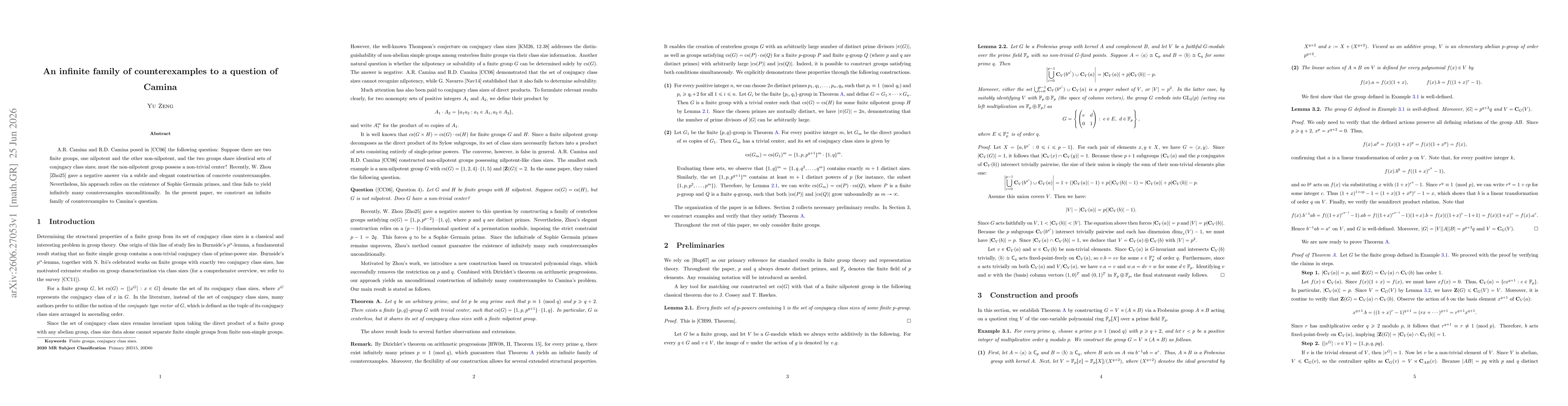Thumbnail for An infinite family of counterexamples to a question of Camina