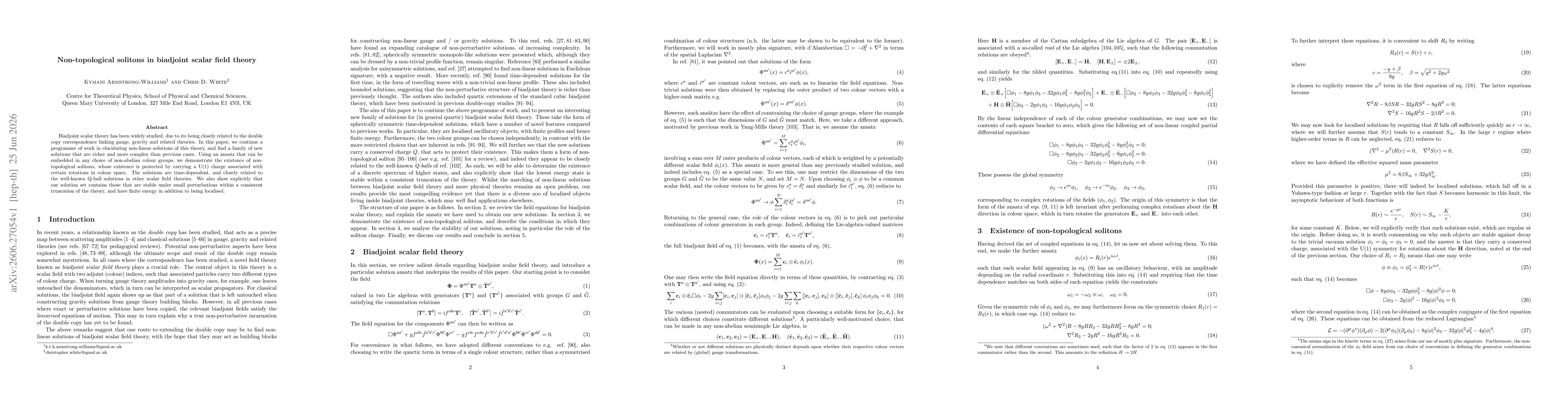 Thumbnail for Non-topological solitons in biadjoint scalar field theory