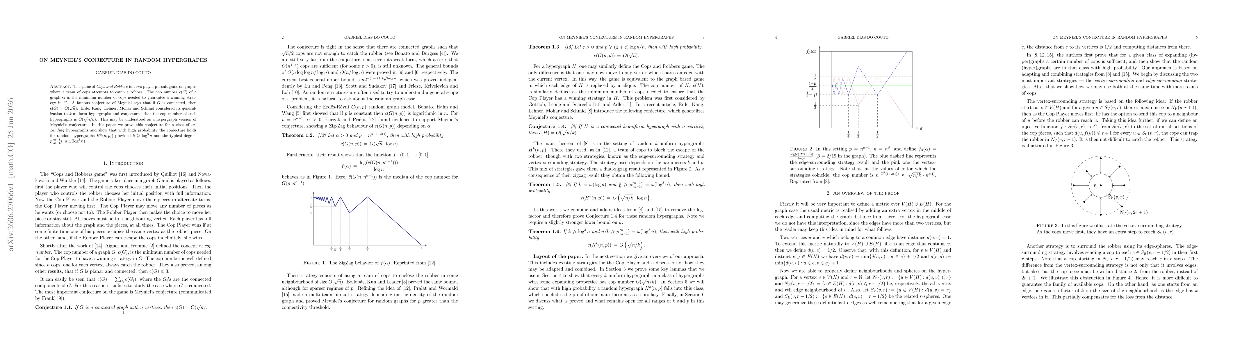 Thumbnail for On Meyniel's Conjecture in Random Hypergraphs