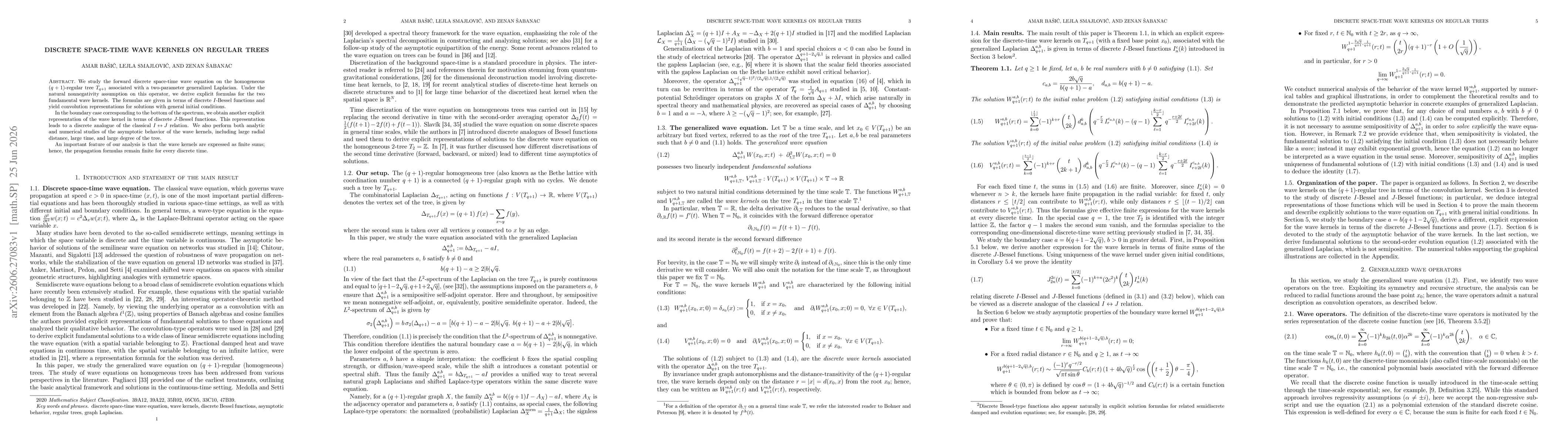 Thumbnail for Discrete Space-Time Wave Kernels on Regular Trees