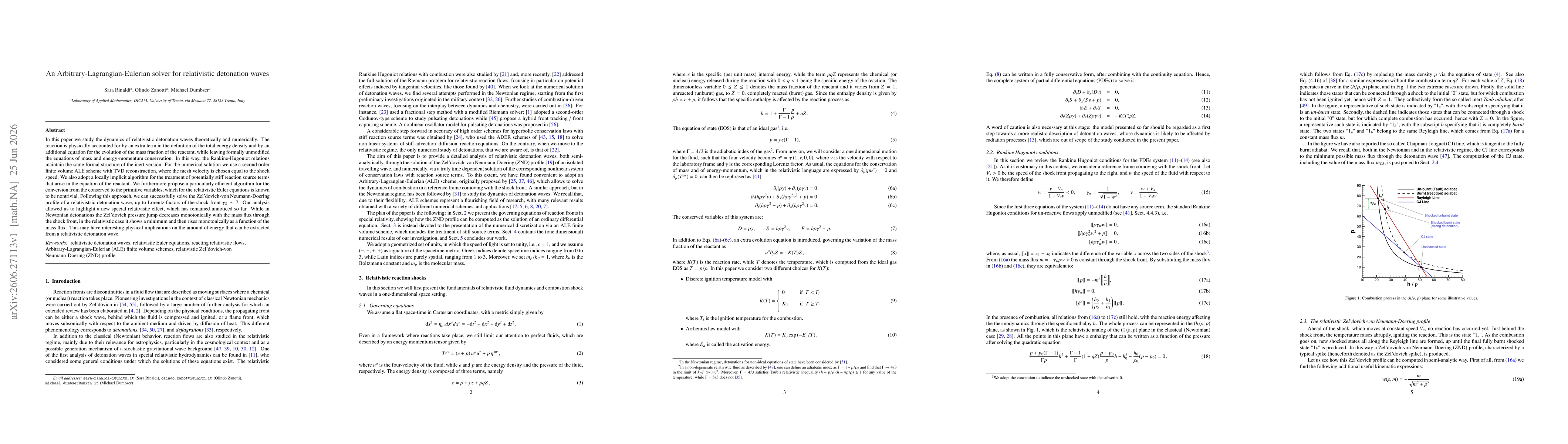 Thumbnail for An Arbitrary-Lagrangian-Eulerian solver for relativistic detonation waves