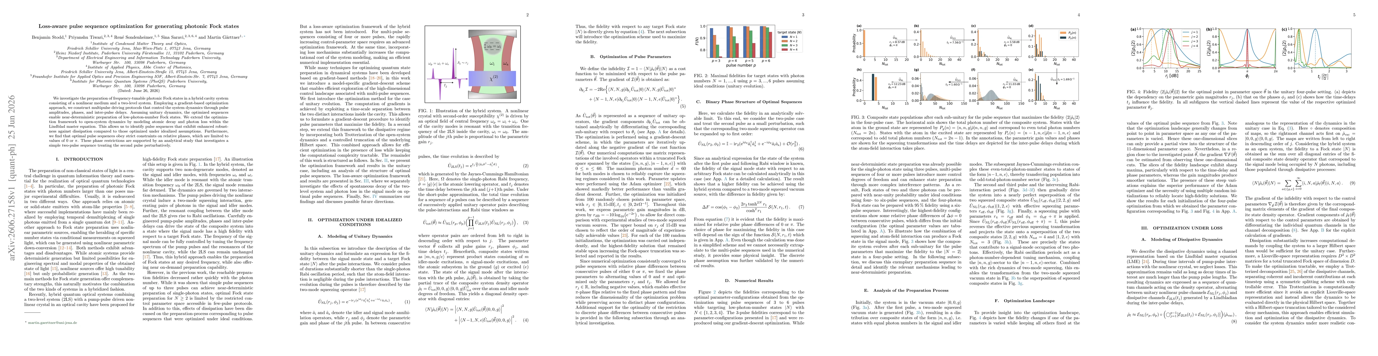 Thumbnail for Loss-aware pulse sequence optimization for generating photonic Fock states