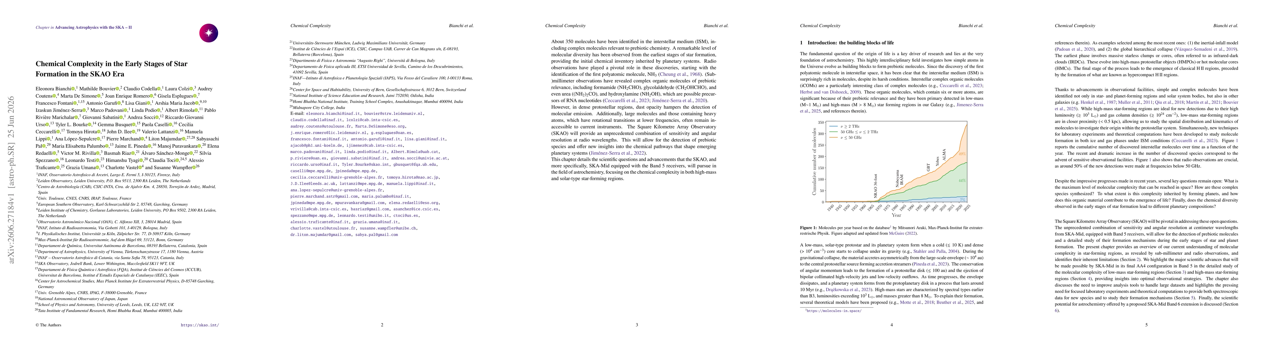Thumbnail for Chemical Complexity in the Early Stages of Star Formation in the SKAO Era