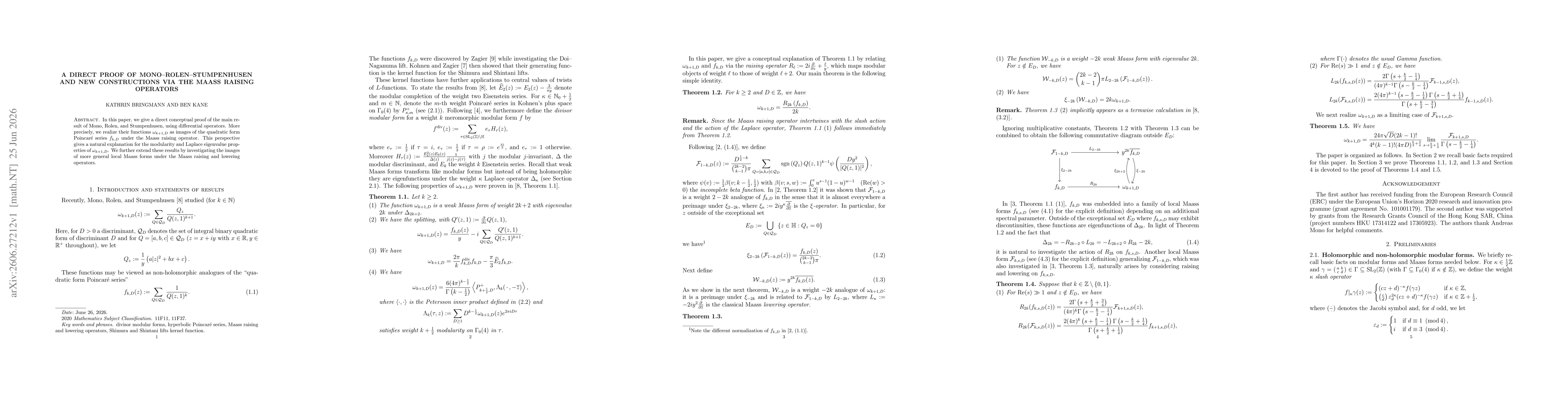 Thumbnail for A direct proof of Mono-Rolen-Stumpenhusen and new constructions via the Maass raising operators