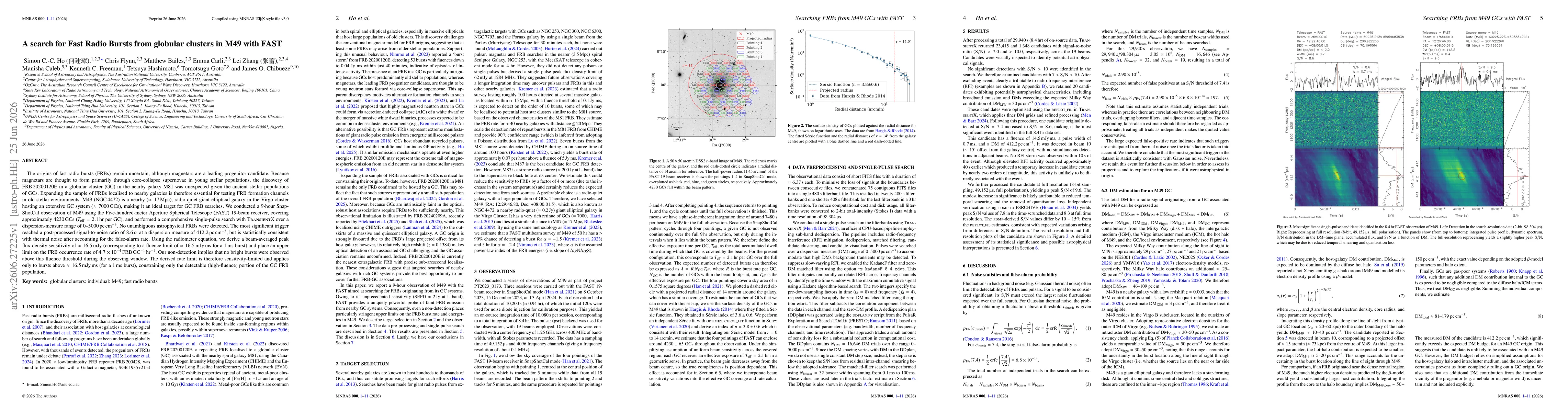 Thumbnail for A search for Fast Radio Bursts from globular clusters in M49 with FAST