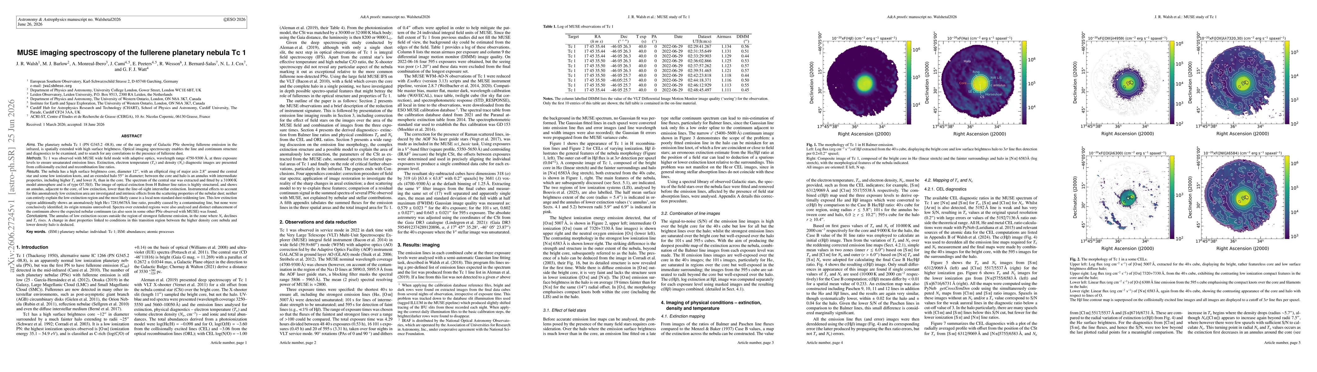 Thumbnail for MUSE Imaging Spectroscopy of the Fullerene Planetary Nebula Tc 1