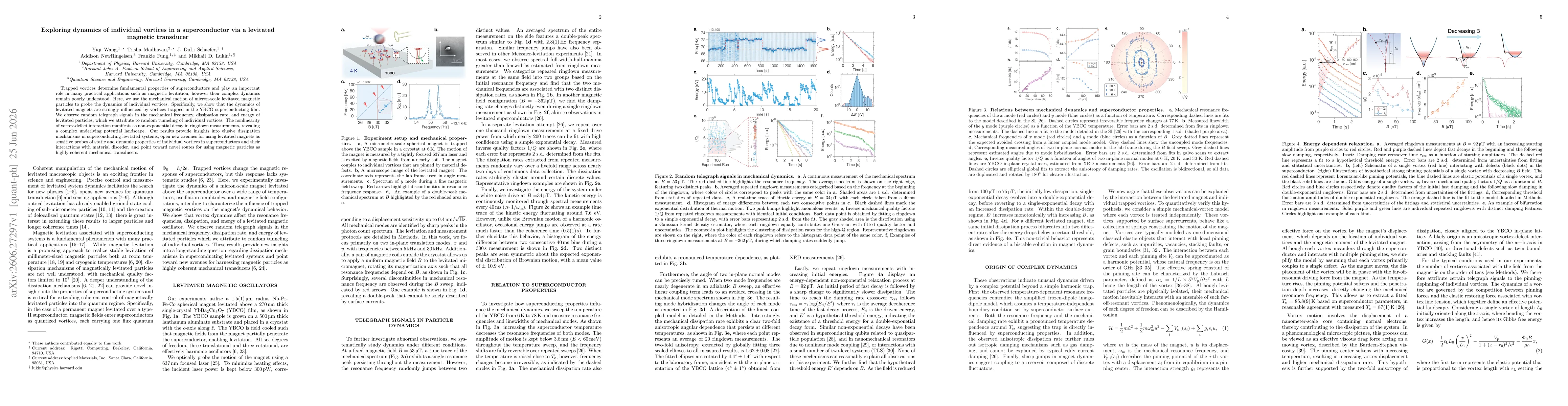 Thumbnail for Exploring dynamics of individual vortices in a superconductor via a levitated magnetic transducer