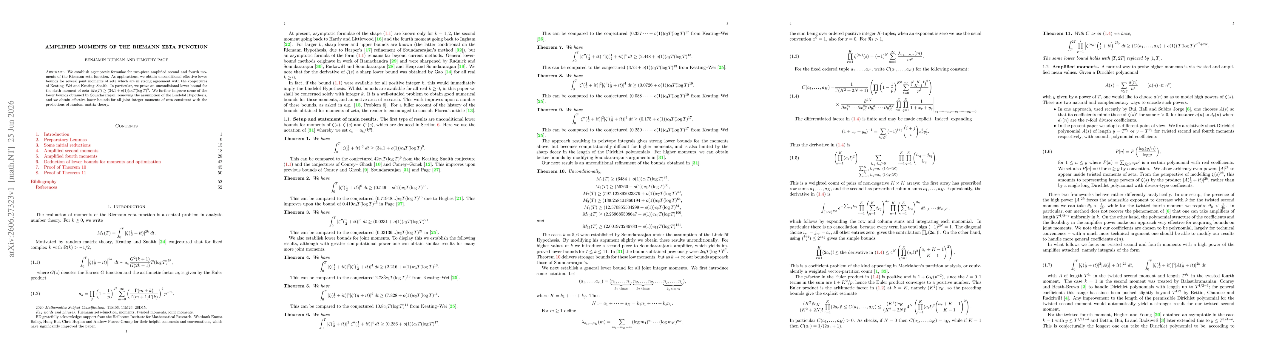 Thumbnail for Amplified moments of the Riemann zeta function