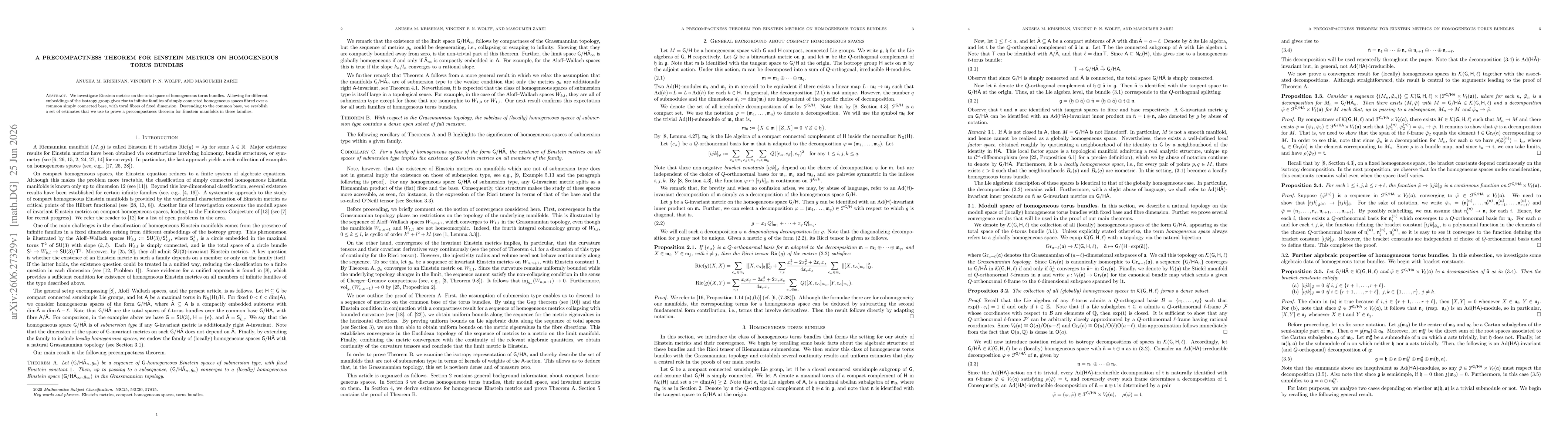 Thumbnail for A Precompactness theorem for Einstein metrics on homogeneous torus bundles