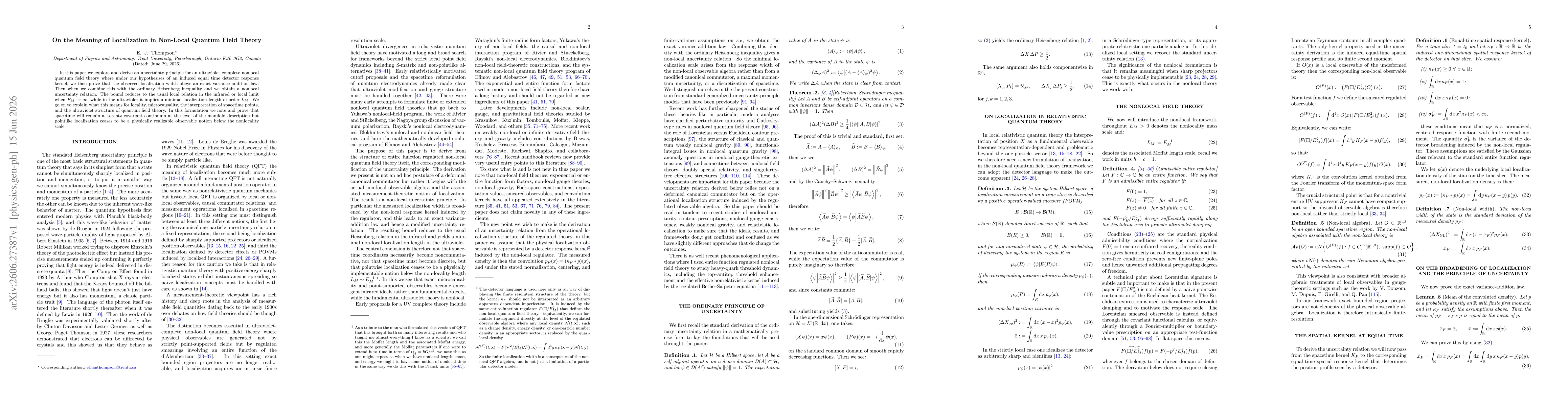Thumbnail for On the Meaning of Localization in Non-Local Quantum Field Theory