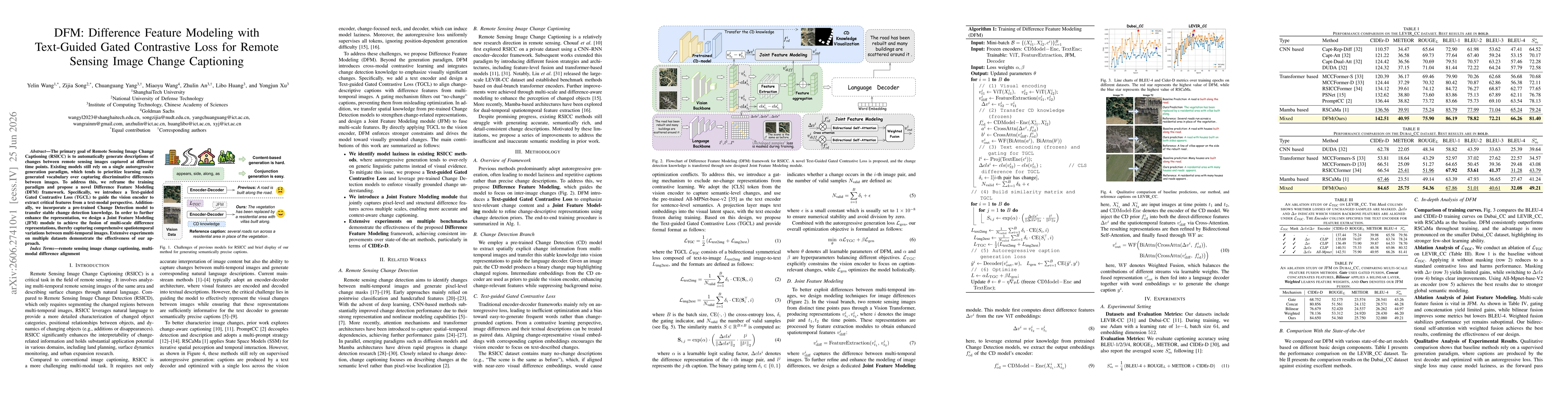 Thumbnail for DFM: Difference Feature Modeling with Text-Guided Gated Contrastive Loss for Remote Sensing Image Change Captioning
