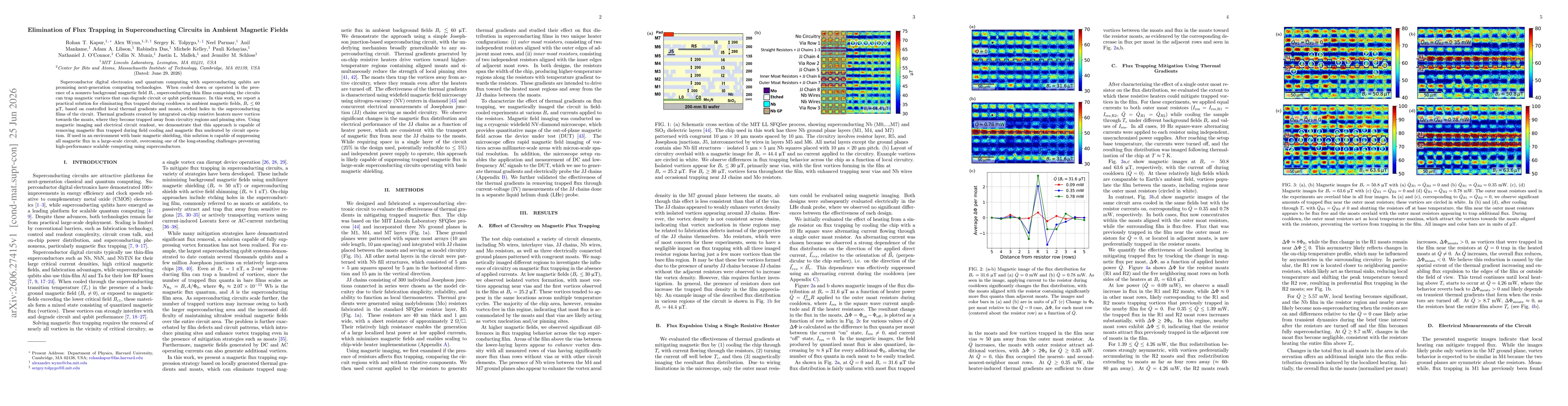 Thumbnail for Elimination of Flux Trapping in Superconducting Circuits in Ambient Magnetic Fields