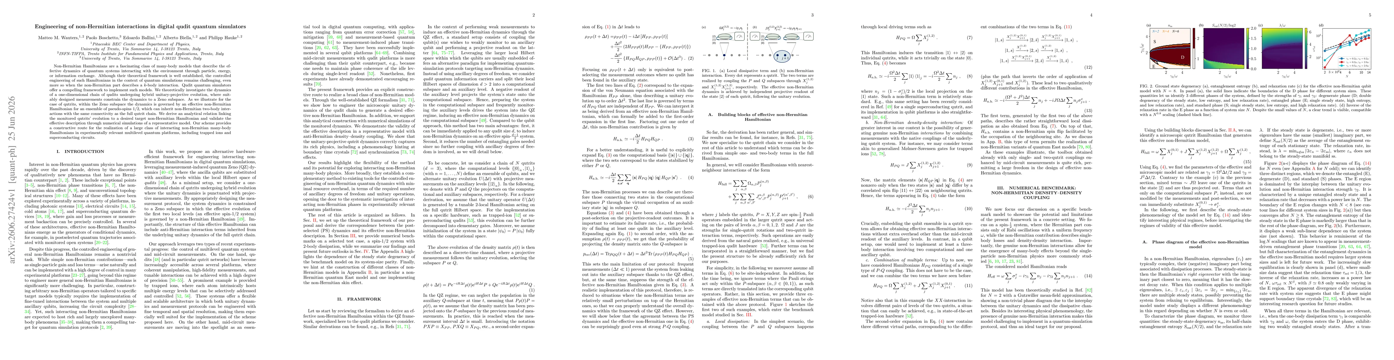 Thumbnail for Engineering of non-Hermitian interactions in digital qudit quantum simulators