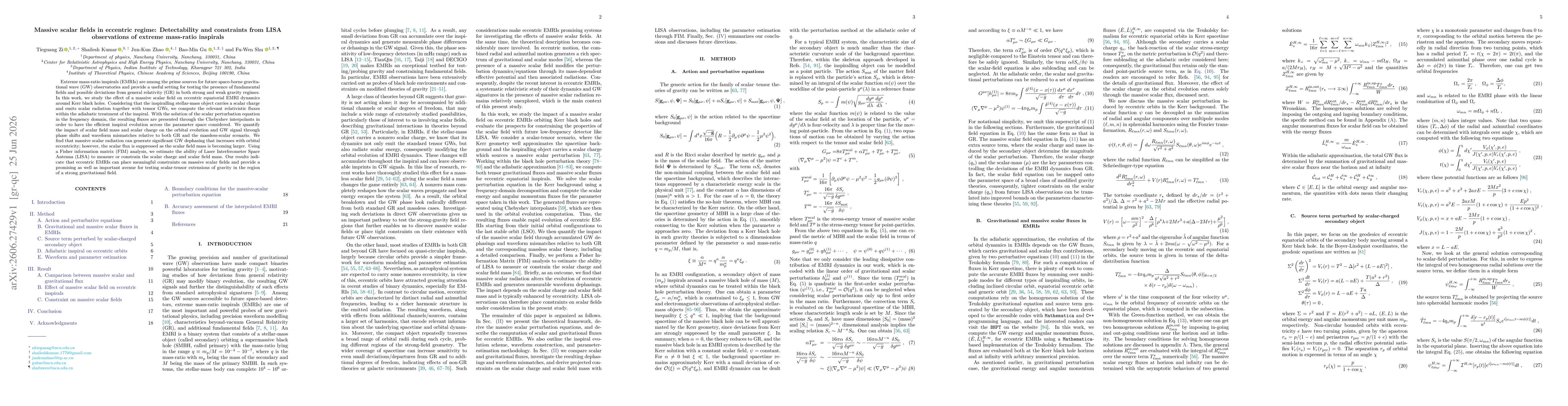 Thumbnail for Massive scalar fields in eccentric regime: Detectability and constraints from LISA observations of extreme mass-ratio inspirals
