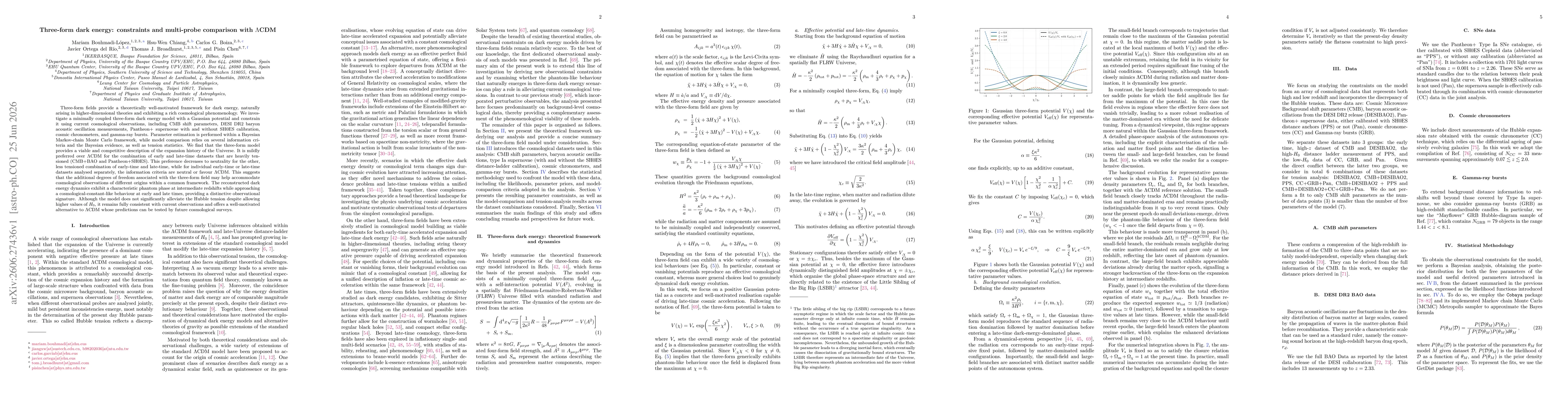Thumbnail for Three-form dark energy: constraints and multi-probe comparison with $Λ$CDM