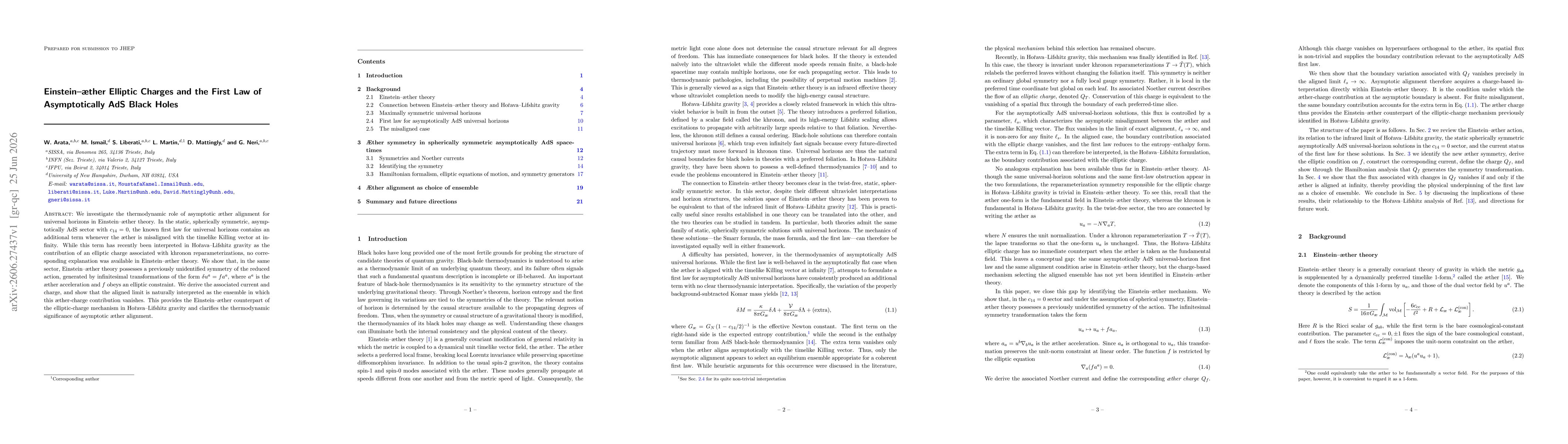 Thumbnail for Einstein-aether Elliptic Charges and the First Law of Asymptotically AdS Black Holes