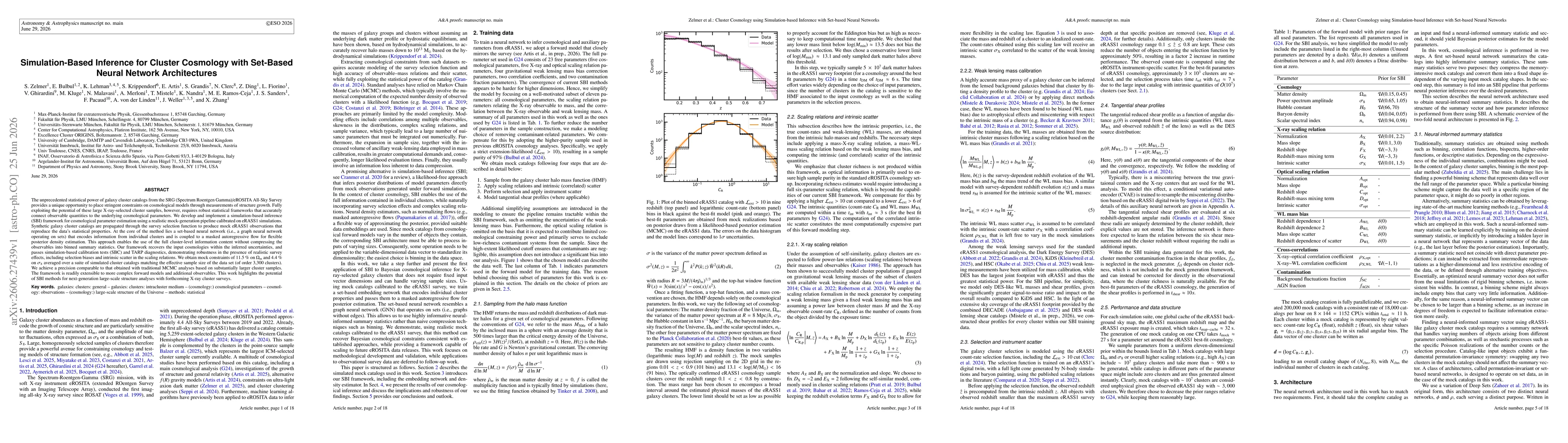 Thumbnail for Simulation-Based Inference for Cluster Cosmology with Set-Based Neural Network Architectures