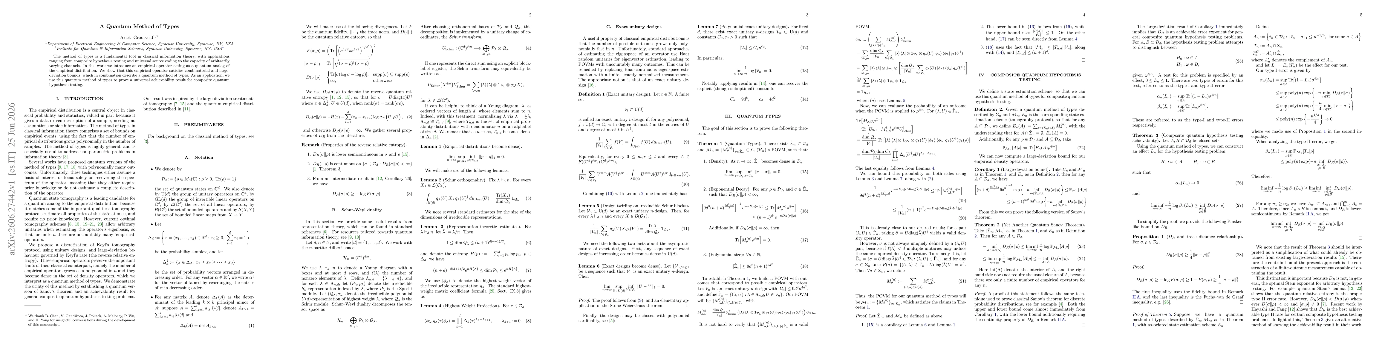 Thumbnail for A Quantum Method of Types