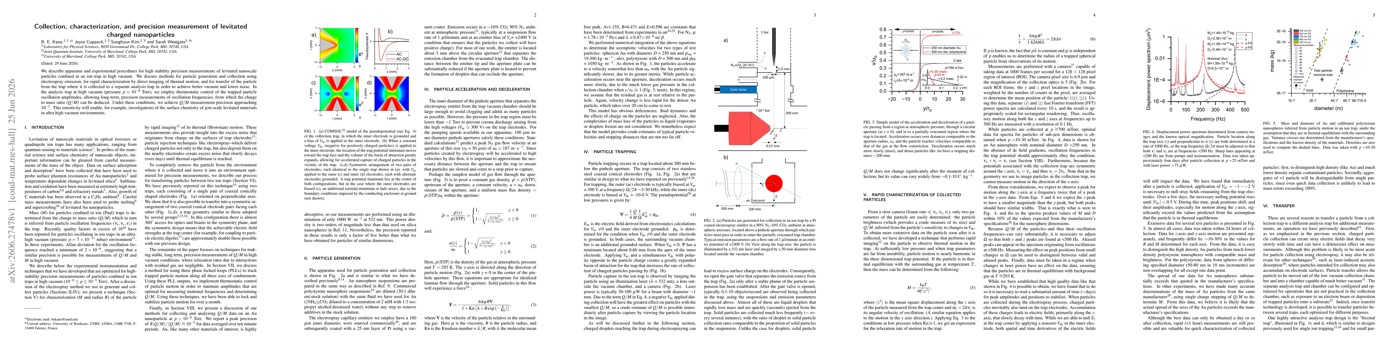 Thumbnail for Collection, characterization, and precision measurement of levitated charged nanoparticles