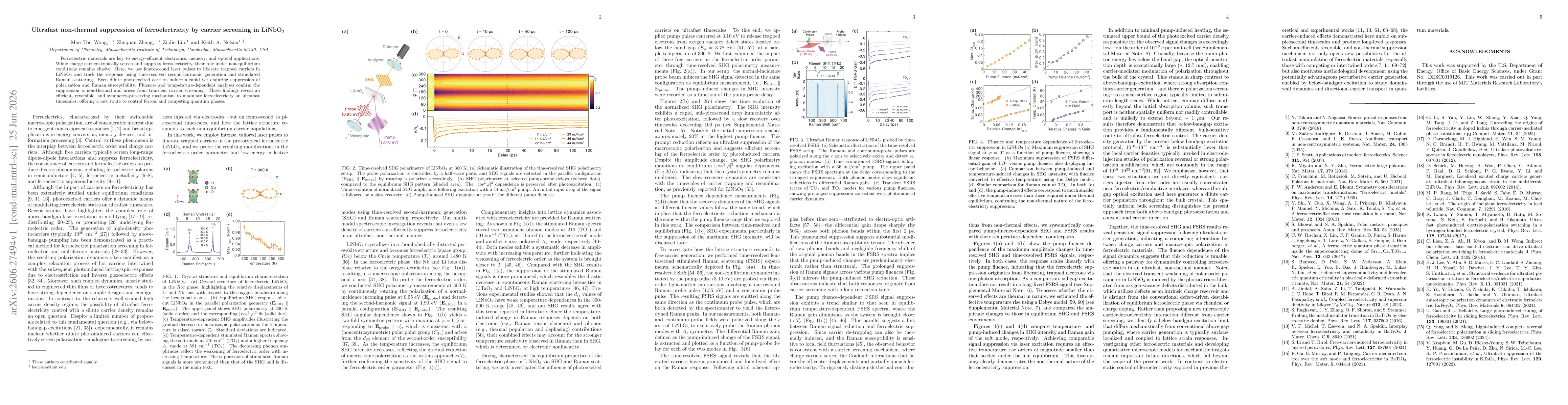 Thumbnail for Ultrafast non-thermal suppression of ferroelectricity by carrier screening in LiNbO3